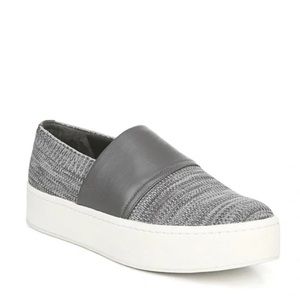 Vince Ward Knit and leather Slip on Sneakers Women Size 8.5